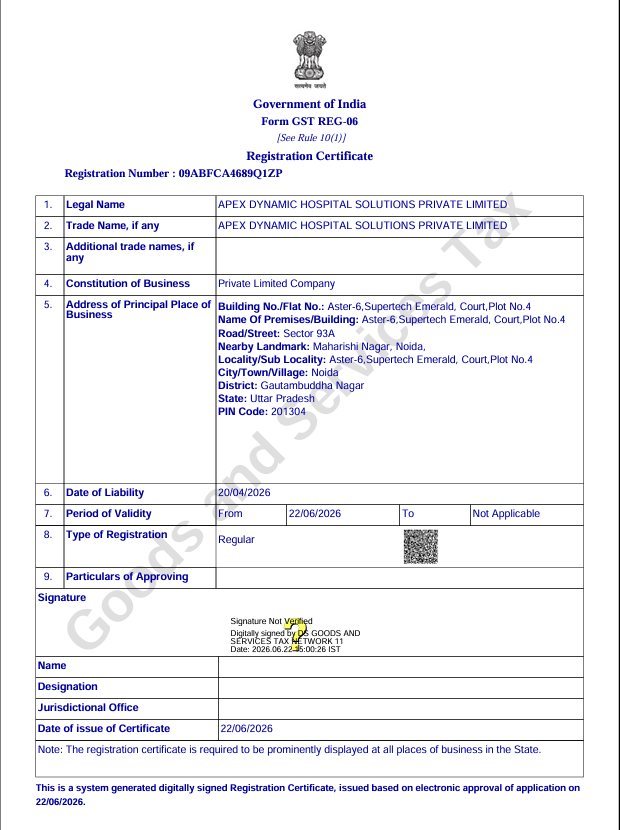 GST Certificate